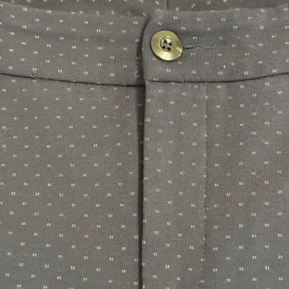 CAbi Womens 6 Keen Kick Flare Crop Pants Navy Blue Ponte Knit Button Ankle - Picture 5 of 12